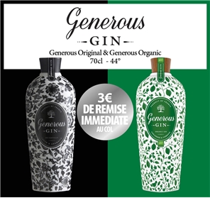 3€ DE REMISE SUR GIN GENEROUS 