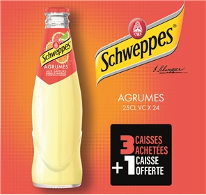 3+1 SCHWEPPES AGRUMES 25cl VC