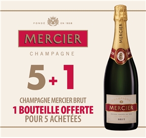 5+1 BOUTEILLE CHAMPAGNE MERCIER BRUT