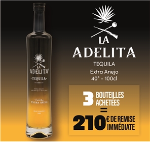 210 EUROS REMISE POUR 3 TEQUILA ADELITA  70CL