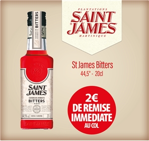 2 EUROS REMISE ST JAMES BITTERS 20CL