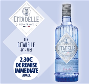 2,30 EURO REMISE SUR GIN CITADELLE 70CL