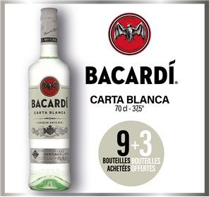 9+3 BACARDI CARTA BLANCA 70cl