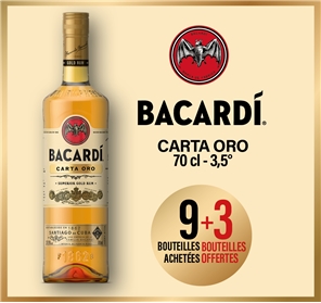 9+3 BACARDI CARTA ORO 70cl