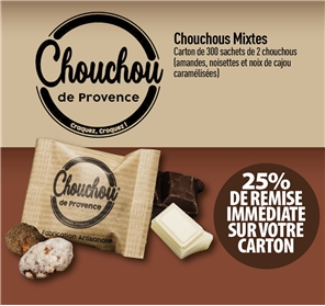 25% DE REMISE SUR VOTRE CARTON DE CHOUCHOUS