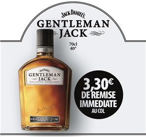 3,30€ REMISE GENTLEMAN JACK 70CL