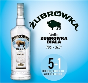 5+1 VODKA ZUBROWKA BIALA 70CL