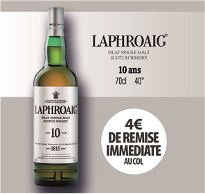 4 EUROS REMISE LAPHROAIG 10 ANS