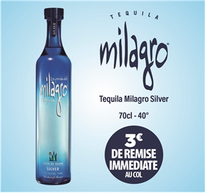 3€ REMISE TEQUILA MILAGRO 