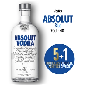 5+1 VODKA ABSOLUT  70 cl