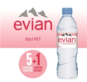 5+1 EVIAN 50CL PET X 24