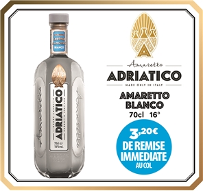 3,20 EUROS DE REMISE SUR AMARETTO ADRIATICO BLANCO