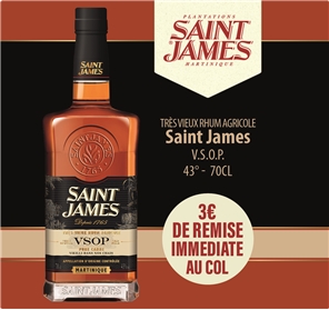 3 EUROS REMISE ST JAMES VSOP 70CL