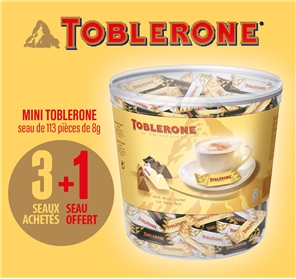 3+1 SEAU MINI TOBLERONE 3 CHOCOLATS