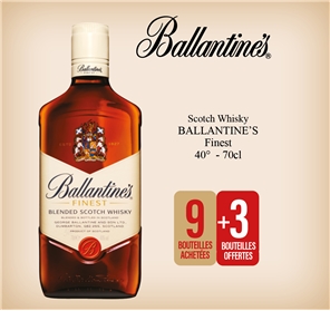 9+3 WHISKY BALLANTINES FINEST 70CL