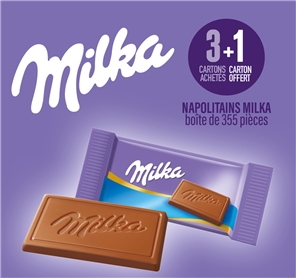 3+1 CARTON NAPOLITAINS MILKA  